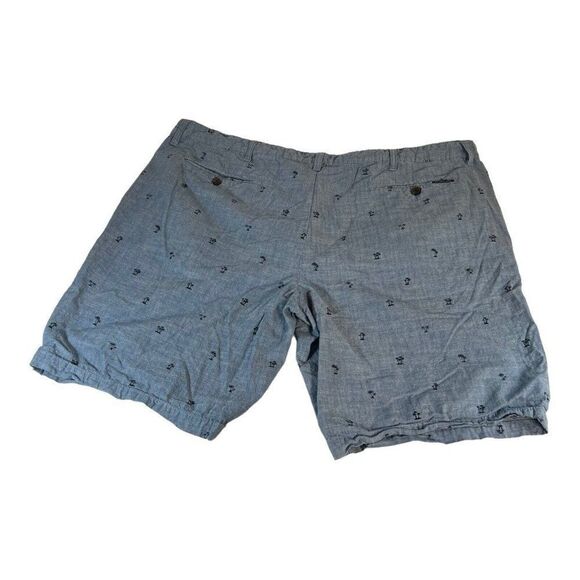 US Polo Assn Mens W 46 Blue Shorts Zip Palm Tree Pattern Tropical Beach Vacation - Picture 2 of 4